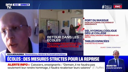 Pour Lilia Bouadma, membre du conseil scientifique, le retour à l'école peut présenter un danger "pour les gens qui encadrent les enfants"