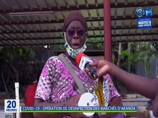 RTG / Covid 19 - Opération de désinfection des marchés d’AKANDA