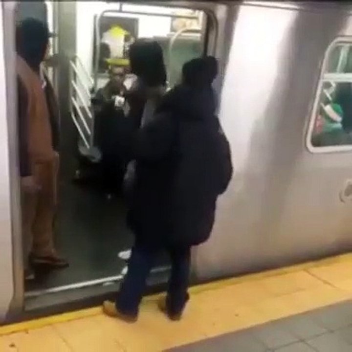 Man Pushed off Train