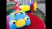 LEARNING COLORS with Outdoor Rainbow DRUMS and TELETUBBIES TOYS-