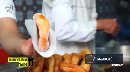 Tunus’un meşhur sokak lezzeti ‘Bambolü’ tatlısı