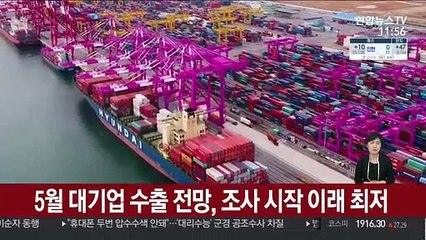 5월 대기업 수출 전망, 조사 시작 이래 최저