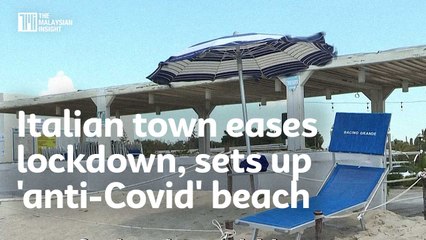 Italian town eases lockdown, sets up 'anti-Covid' beach