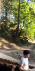 Mountain Bike Rider Takes a Tumble