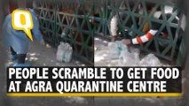 People in Agra Quarantine Centre Scramble for Food as Officials in PPE Leave it Outside Locked Gates
