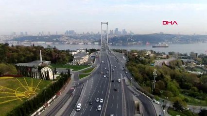 İSTANBUL-15 TEMMUZ ŞEHİTLER KÖPRÜSÜNDEKİ SON DURUM HAVADAN GÖRÜNTÜLENDİ- 2