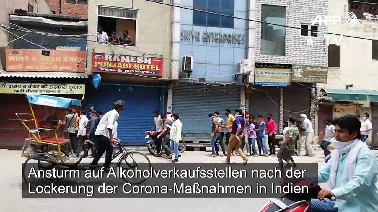 Ansturm auf Alkohol - Indien lockert Corona-Maßnahmen