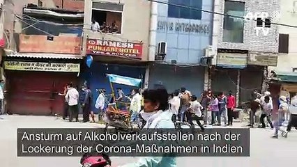 Ansturm auf Alkohol - Indien lockert Corona-Maßnahmen