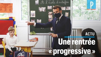 Poissy : Macron visite une école pour rassurer sur la rentrée