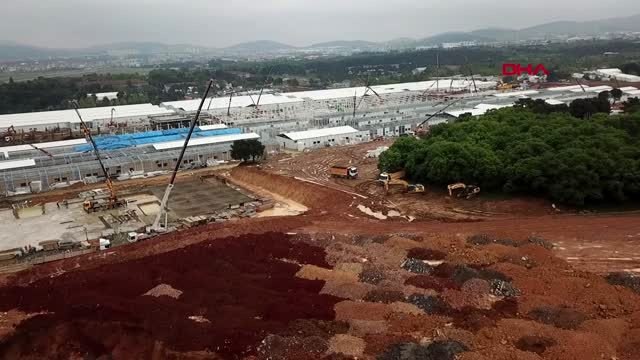 SANCAKTEPE'DEKİ HASTANE İNŞAATINDA SON DURUM HAVADAN GÖRÜNTÜLENDİ