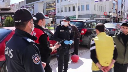 Karaman'da sokağa çıkma kısıtlamasına uymayan iki gence tutanak tutuldu