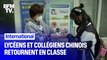 Coronavirus: lycéens et collégiens chinois retournent en classe