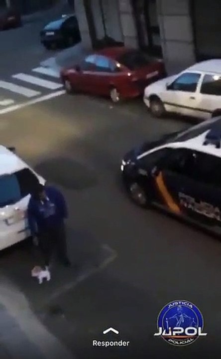 Un homme fait semblant de se promener avec son chien (qui est en réalité en peluche) pour contourner le confinement