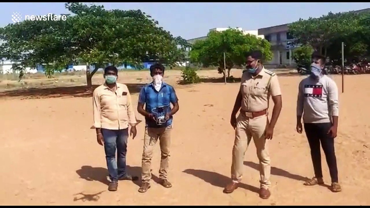 Police drone interrupts couple’s romantic getaway during India's COVID-19 lockdown