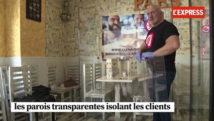 Déconfinement : en Espagne, des parois pour séparer les clients dans les bars