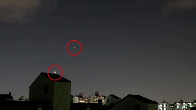 밤하늘 가장 밝은 금성과 초승달 이중주 / YTN