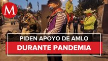 Por segunda ocasión, artistas urbanos protestan en Palacio Nacional