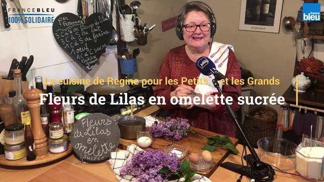 Recette de fleurs de lilas en omelette sucrée de Régine