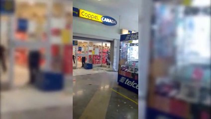 A plena luz del día roban cajero automático de plaza comercial en Culiacán