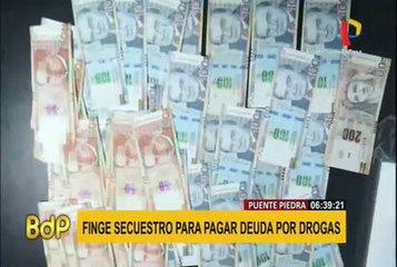 Ate: joven finge su secuestro para pagar su deuda por drogas