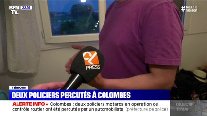Colombes: ce témoin raconte avoir vu la voiture "foncer sur le policier qui était derrière sa moto"