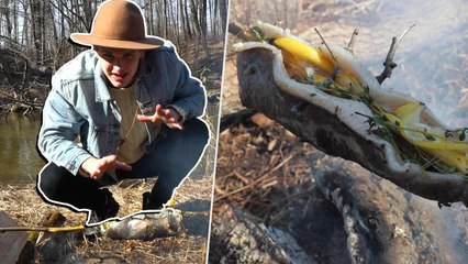 Cooking Fresh Caught Trout Over Fire | The Quarantine Cook Goes Outdoors