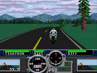 Let´´s Play Road Rash (SEGA) - LEVEL 3 - RACE 3 - REDWOOD FOREST - No Commentary