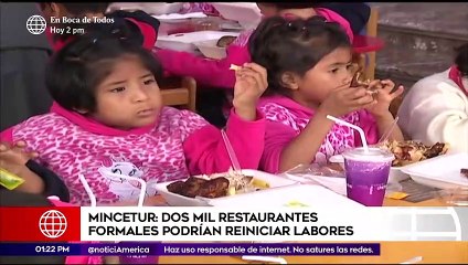 Edición Mediodía: Dos mil restaurantes formales podrían reiniciar labores