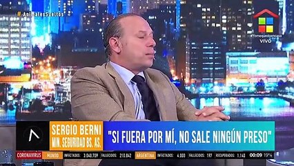 Berni, en contra de que salgan los presos de las cárceles