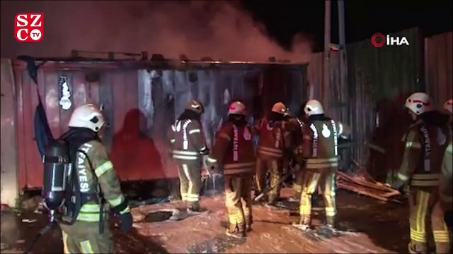 Hurdalık alanda çıkan yangın için itfaiye ekipleri seferber oldu