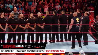 Goldberg and Brock Lesnar meet face-to-face before Survivor Series_ Raw, Nov. 14, 2016