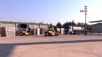 ANKARA ETİMESGUT ASKERİ HAVAALANI'NDAN ABD'YE GÖNDERİLECEK TIBBI MALZEME UÇAĞINDA HAZIRLIK