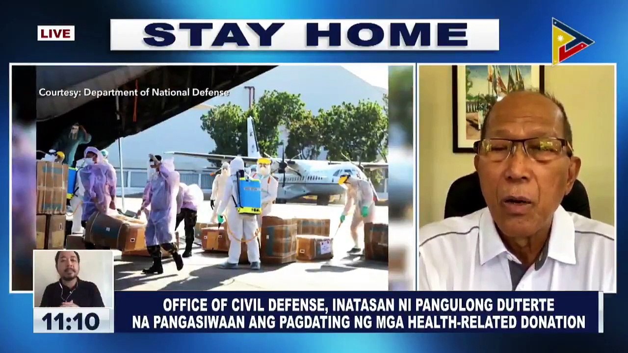 Office of Civil Defense, inatasan ni Pres. #Duterte na pangasiwaan ang pagdating ng mga health-related donation