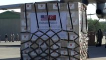Milli Savunma Bakanlığı tarafından hazırlanan yardım malzemeleri ABD'ye gönderiliyor (1)