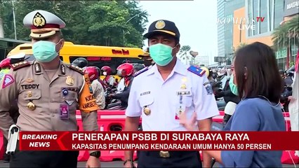 Download Video: Hari Pertama PSBB Surabaya Raya, Petugas Semprotkan Disinfektan Kepada Pengguna Jalan