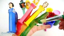 Best Learning Colors Videos for Children Disney Princess Finger Family Nursery Rhymes Microwave PEZ