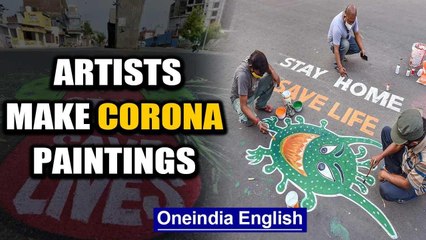 Video herunterladen: Surat: Artists make corona paintings at residential areas  to create awareness on Covid-19 |Oneindia