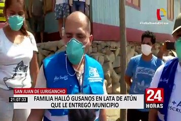 Municipalidad de SJL se pronuncia tras el hallazgo de gusanos en latas de atún