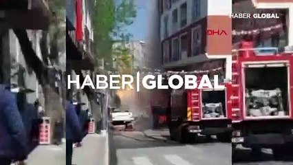 Beylikdüzü'nde hareketli dakikalar... Patlamayla birlikte alevler metrelerce yükseldi