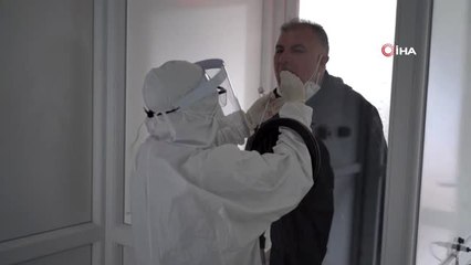 Korona virüs testlerinde kullanılan negatif basınçlı kabin görüntülendi