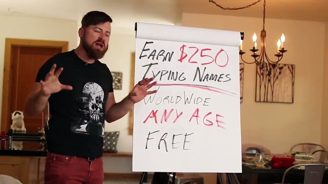 Earn $250 By Typing Names Online! Available Worldwide And Free!