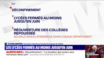 Lycées fermés jusqu'en juin, réouverture des collèges repoussée: pour l'UNSA, c'est "une décision sage"