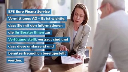 EFS Euro Finanz Service Vermittlungs AG - Die Geheimnisse der Suche nach einem Finanzberater Von der