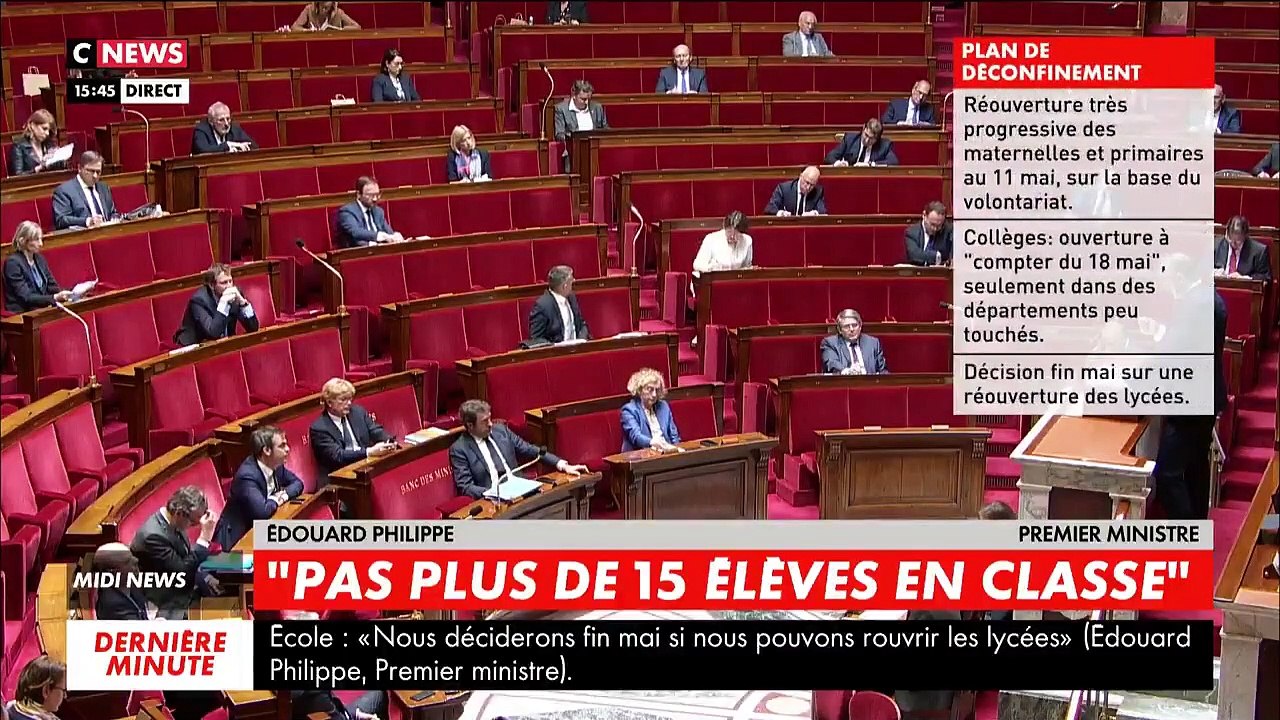 «Tous les commerces, sauf les cafés et restaurants, pourront ouvrir à compter du 11 mai [...] Chacun d'entre eux devra respecter un cahier des charges strict», déclare Edouard Philippe