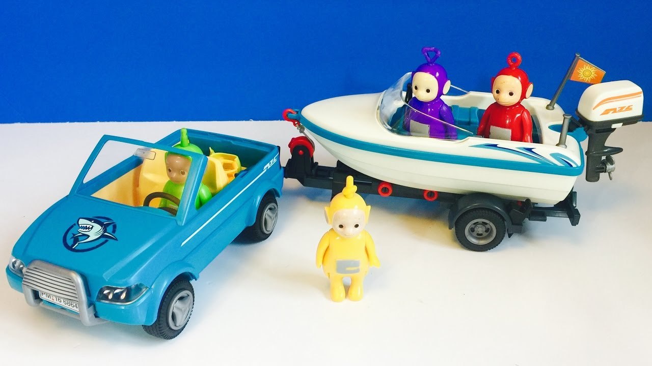 TELETUBBIES New Toy Boat with Working Motor and REAL FISH RELEASE