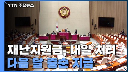 긴급 재난지원금 내일 처리...다음 달 중순 지급 / YTN