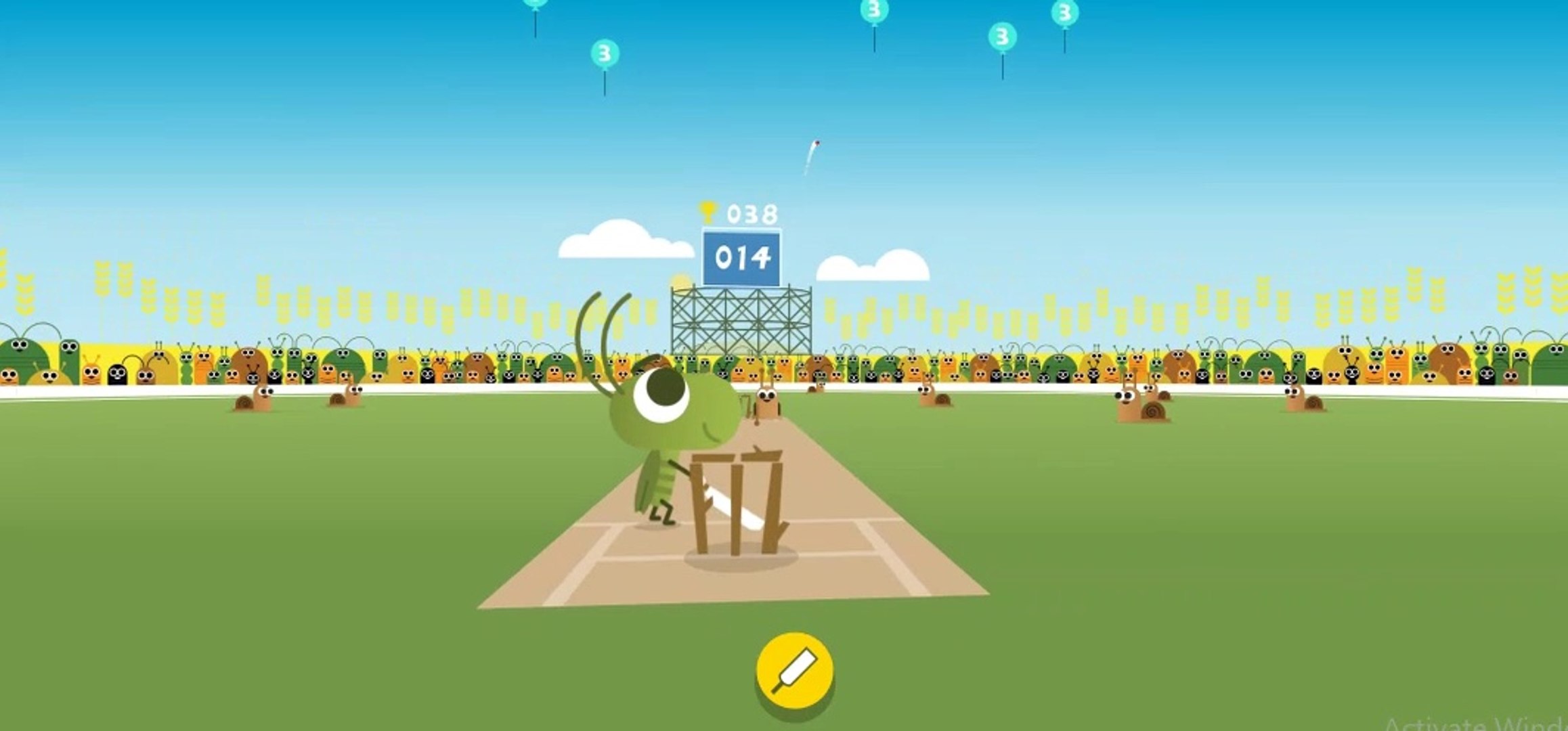 My best score on google doodle cricket!