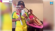 Watch: David Warner shares hilarious video wearing wife Candice's old racing costume