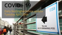 April 28th 2020 Covid 19 Nottinghamshire daily update