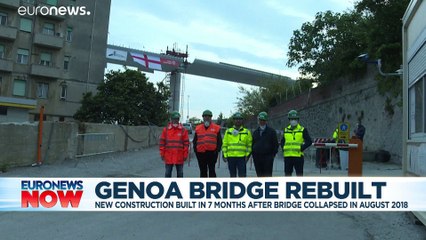 Completion of Genoa bridge shows 'Italy will not allow itself to be beaten', says PM Giuseppe Conte